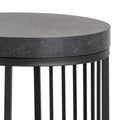 Strington Round Bedside Table 1 Shelf in Matt Black - image 5