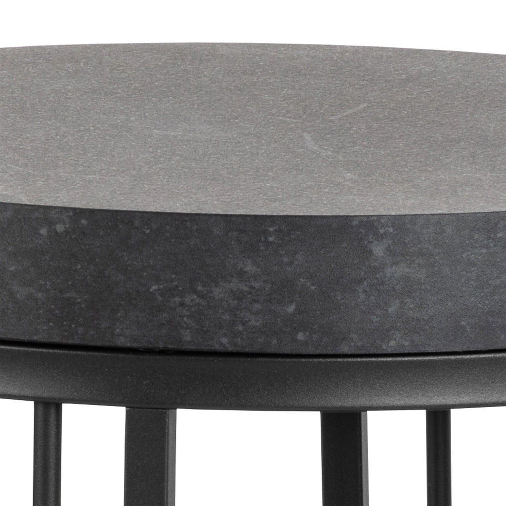 Strington Round Bedside Table 1 Shelf in Matt Black - image 6