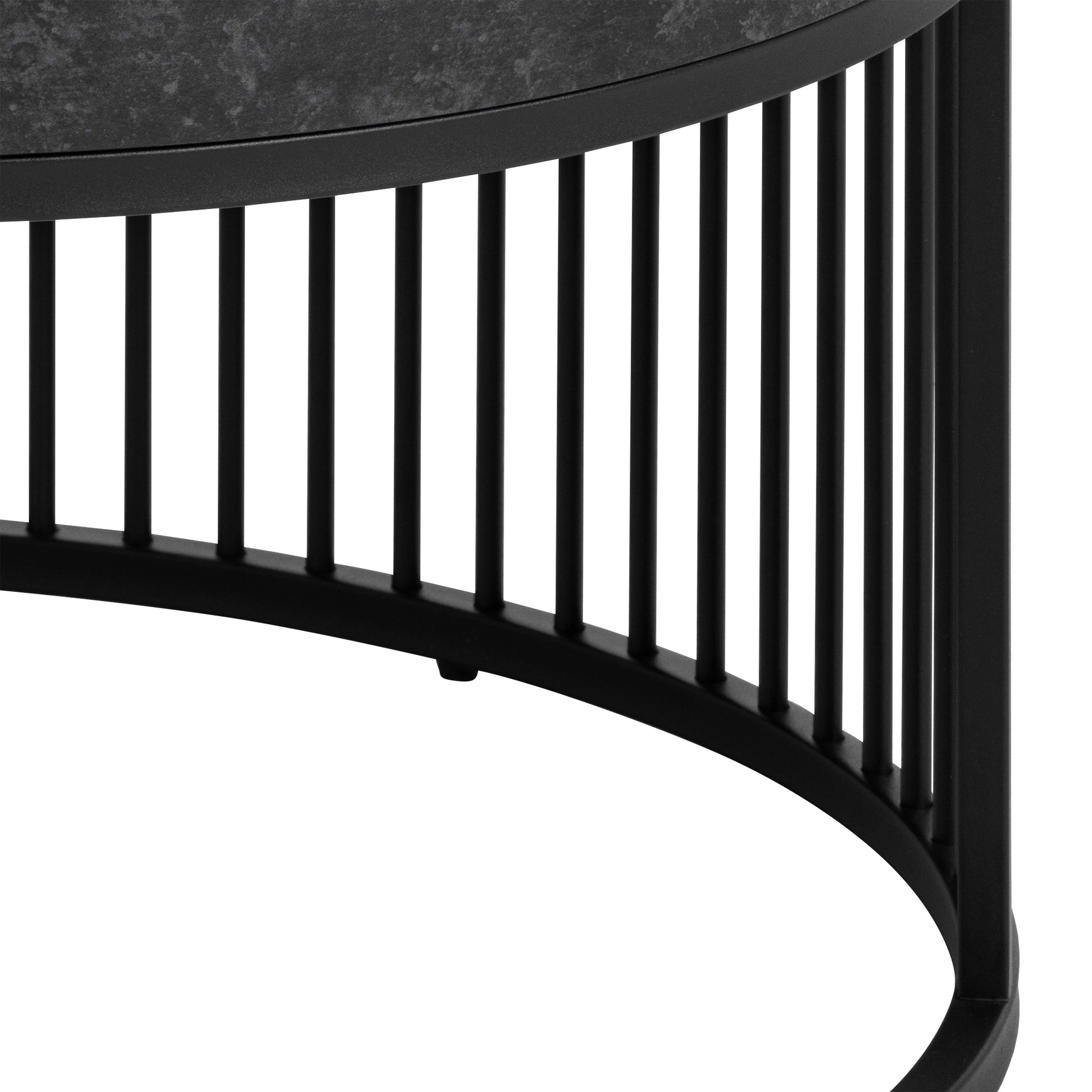 Strington Round Coffee Table in Matt Black - image 7