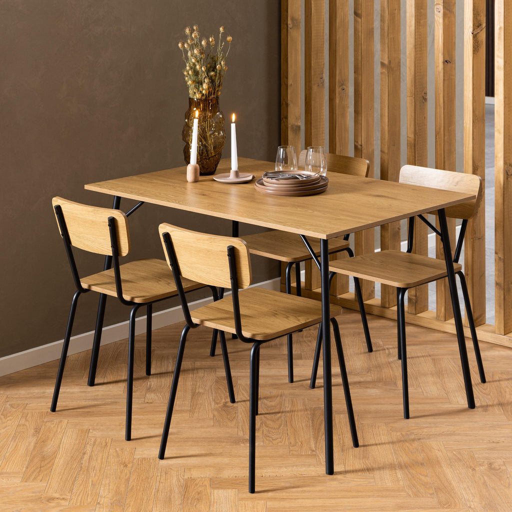 Peru Rectangular Dining Table in Wild Oak 120x80cm - image 3