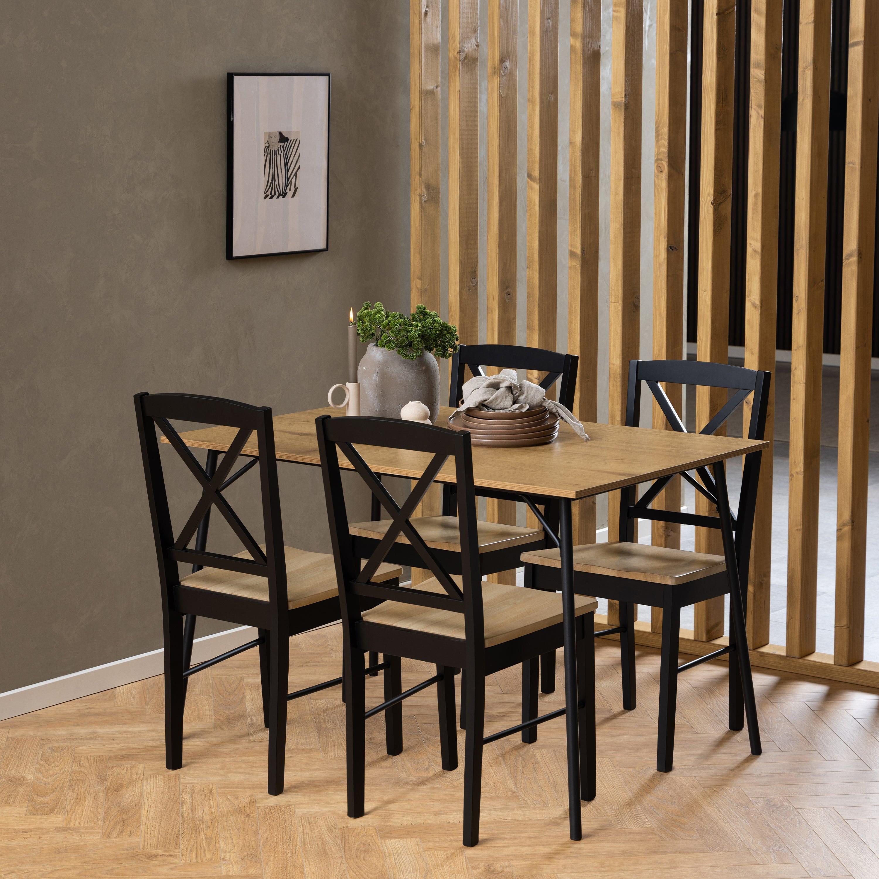 Peru Rectangular Dining Table in Wild Oak 120x80cm - image 5