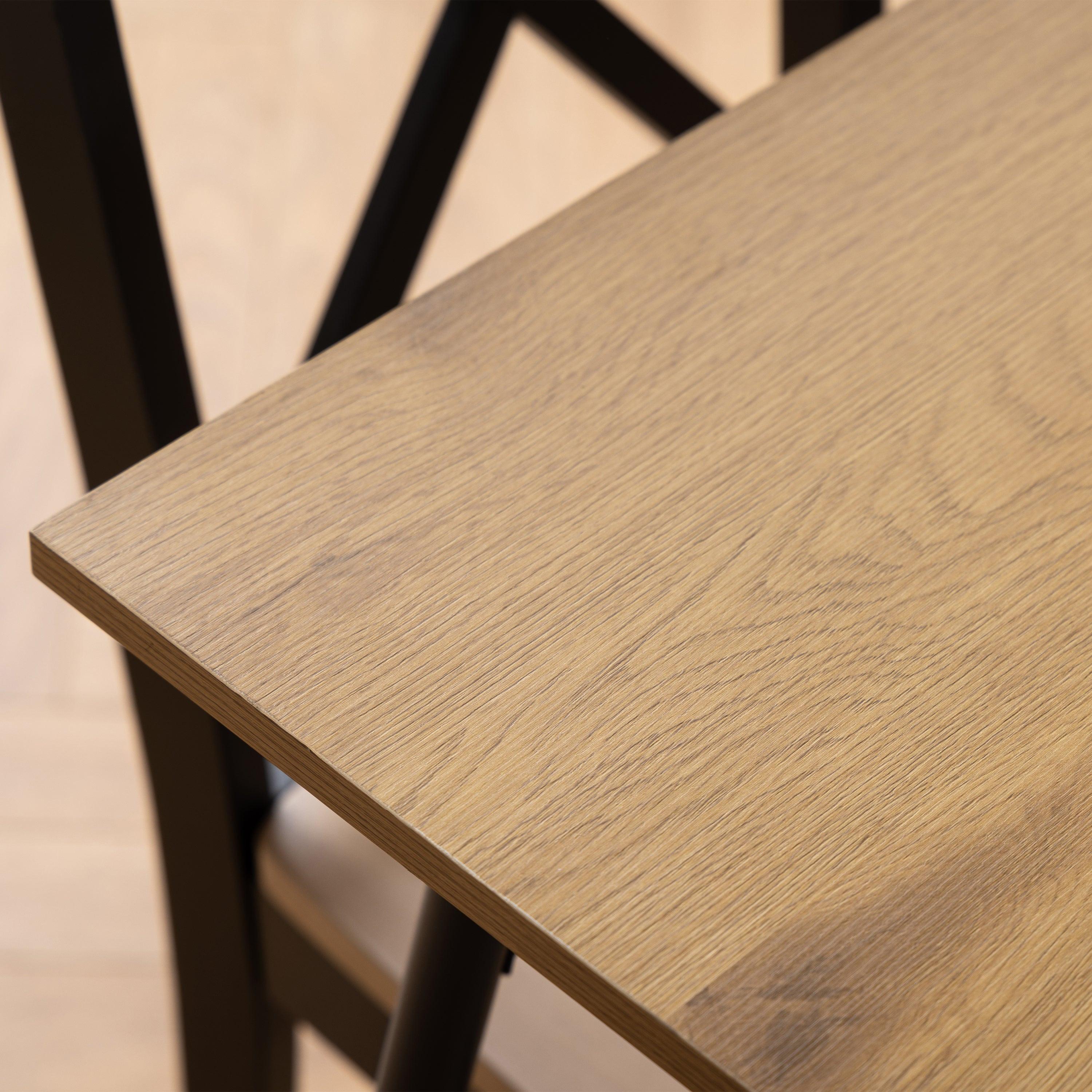 Peru Rectangular Dining Table in Wild Oak 120x80cm - image 7