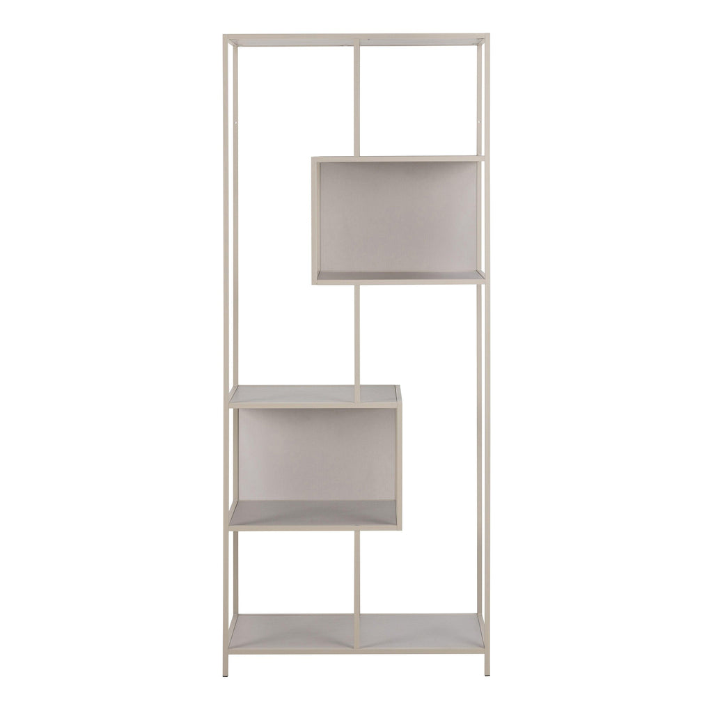 Seaford Tall Grey Metal Bookcase with 5 Shelves - image 3
