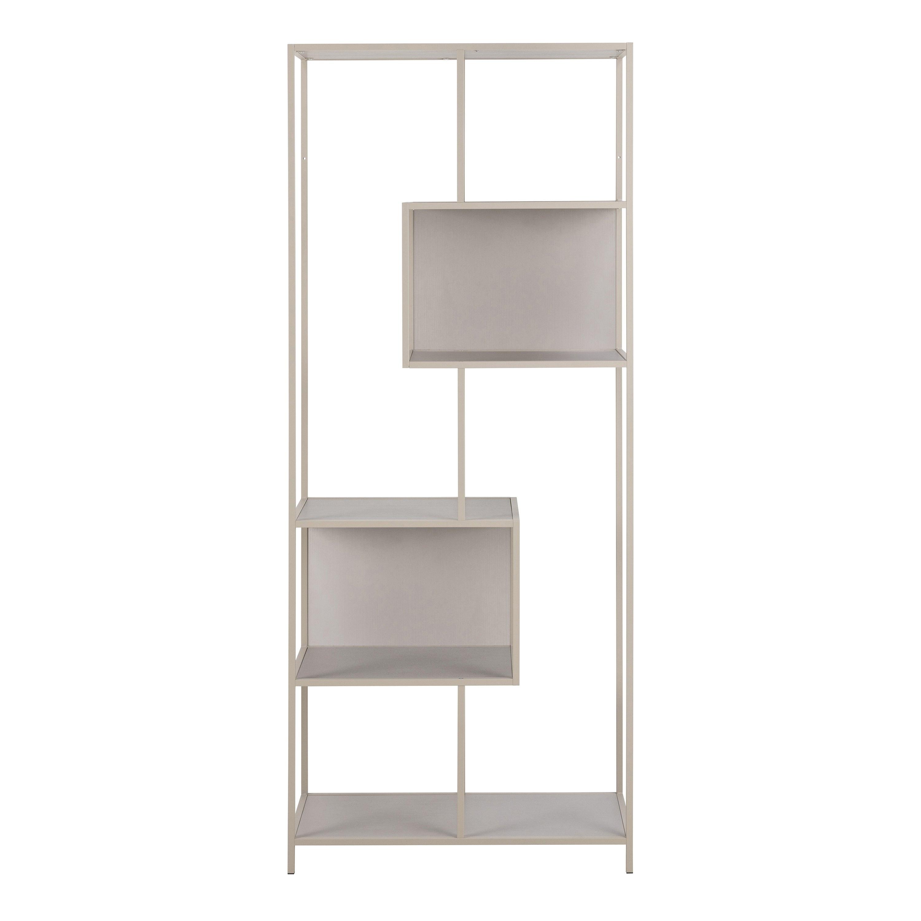 Seaford Tall Grey Metal Bookcase with 5 Shelves - image 3