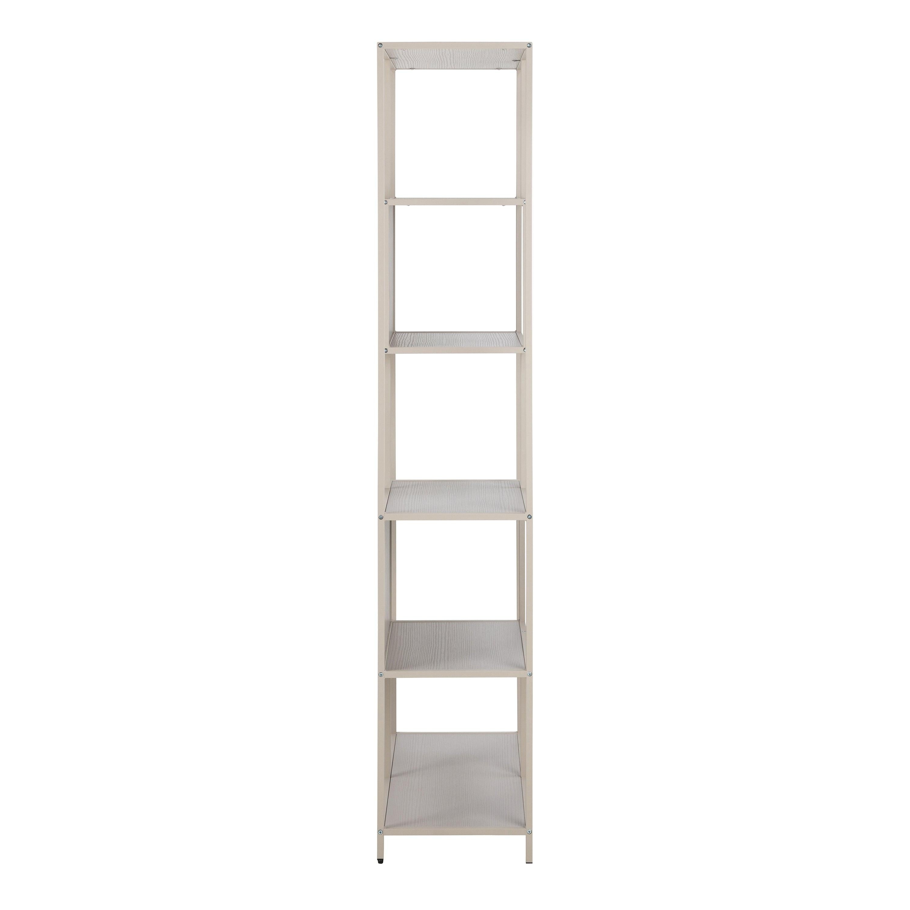 Seaford Tall Grey Metal Bookcase with 5 Shelves - image 4