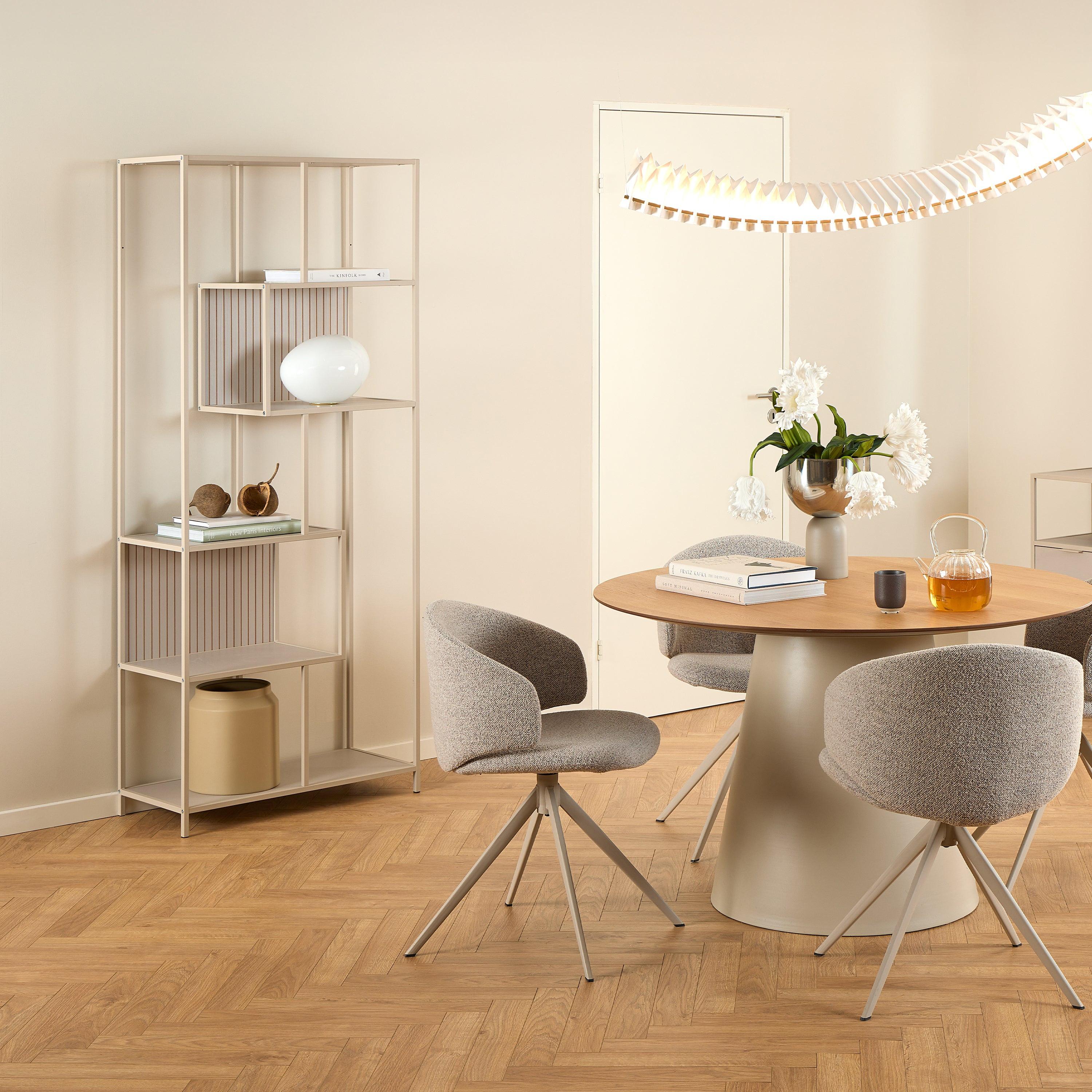 Seaford Tall Grey Metal Bookcase with 5 Shelves - image 5