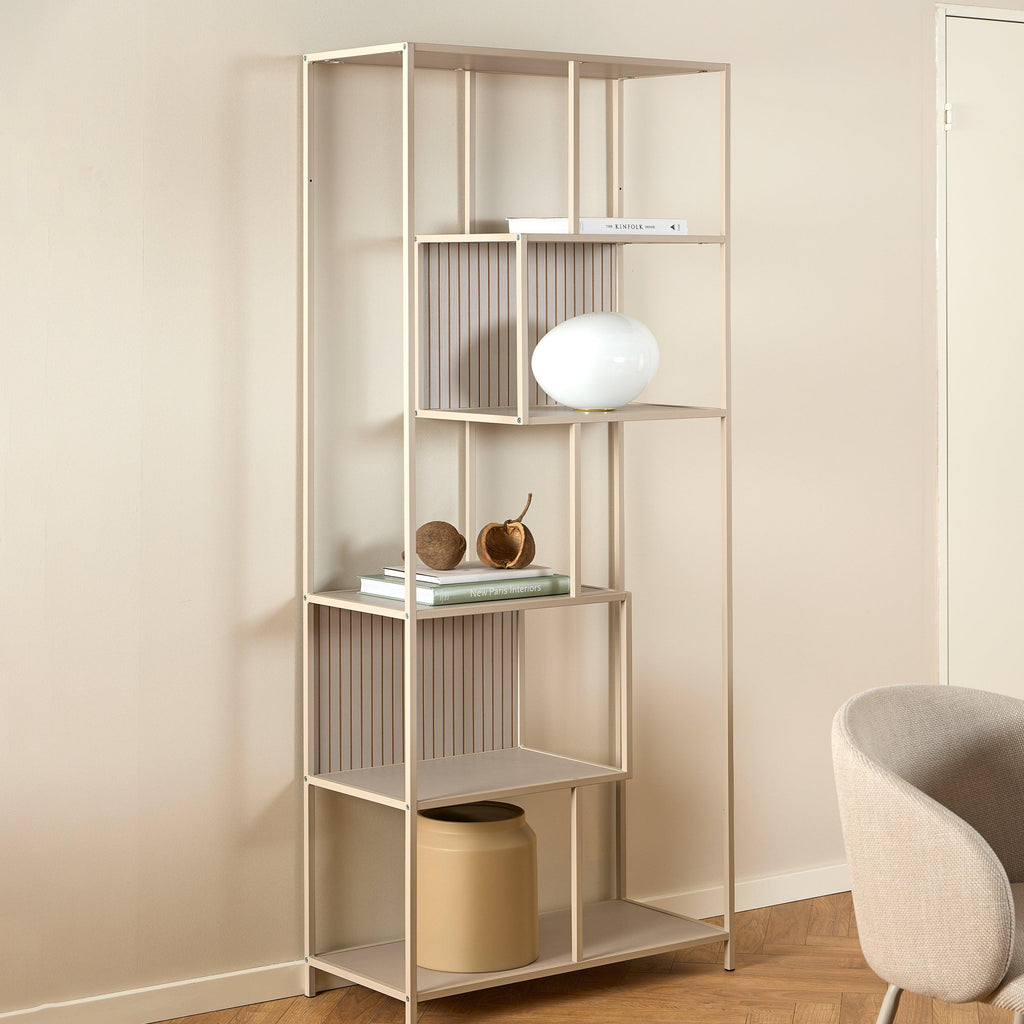 Seaford Tall Grey Metal Bookcase with 5 Shelves - image 7