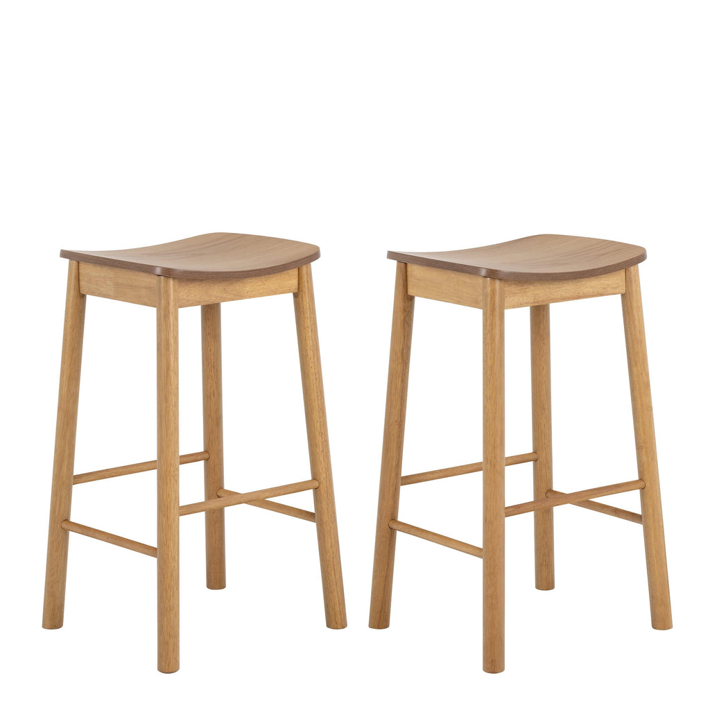 Barlow Bar Table in Matt Oak Included 2 Barlow Bar Stool Without Back in Matt Oak - image 5