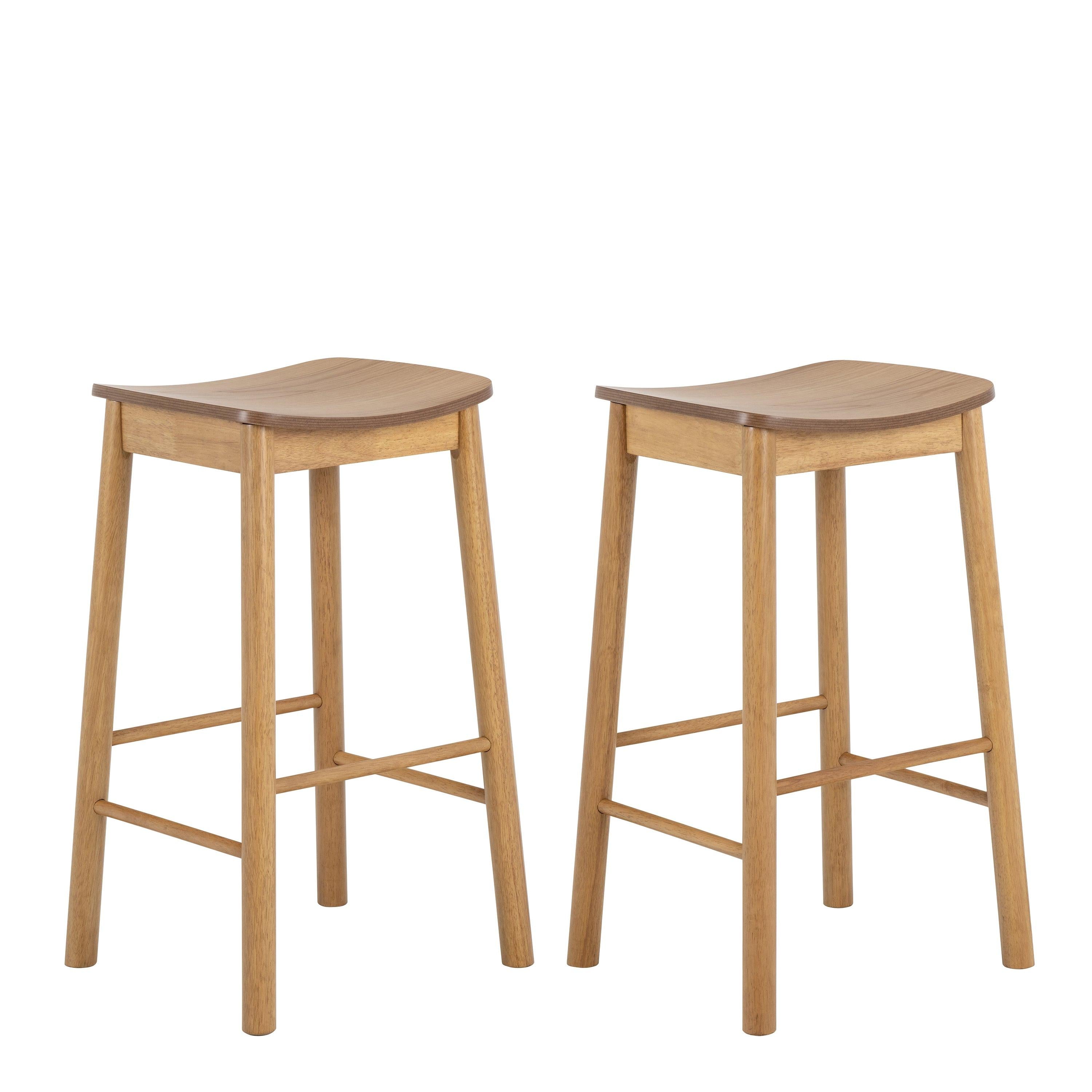 Barlow Bar Table in Matt Oak Included 2 Barlow Bar Stool Without Back in Matt Oak - image 5