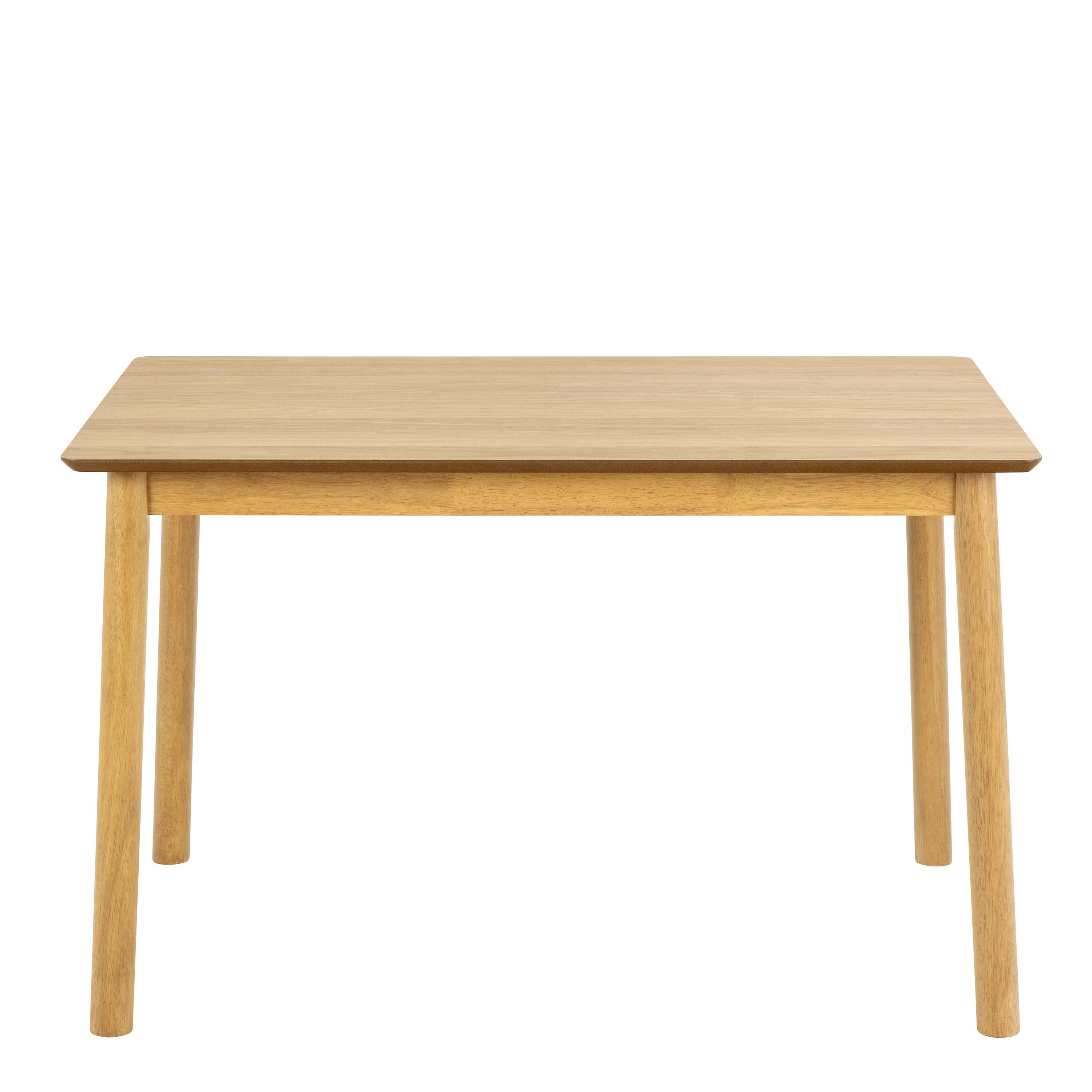 Barlow Rectangular Dining Table in Matt Oak 120x80cm includes 4 Barlow Dining Chairs in Matt Oak - image 3