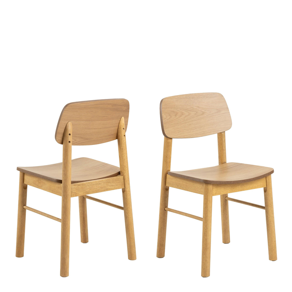 Barlow Rectangular Dining Table in Matt Oak 120x80cm includes 4 Barlow Dining Chairs in Matt Oak - image 6