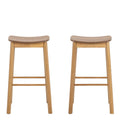 Barlow Bar Stool Without Back in Matt Oak Set of 2 - image 2