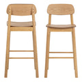 Barlow Bar Stool in Matt Oak Set of 2 - image 2