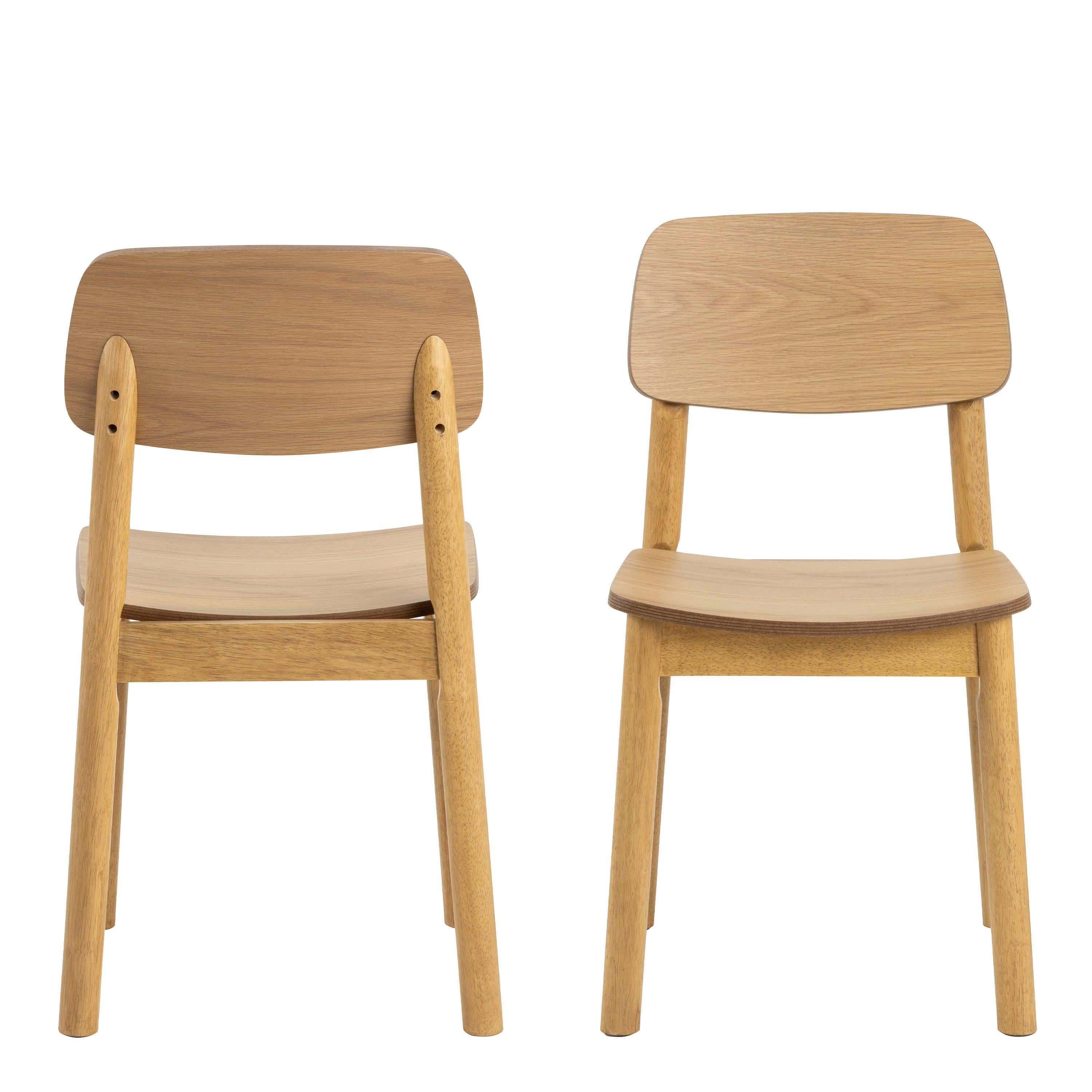 Barlow Dining Chair in Matt Oak Set of 2 - image 2