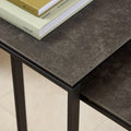 Katrine Square Coffee Table Set in Ceramic Black - image 5