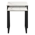 Katrine Square Coffee Table Set in Ceramic White - image 3