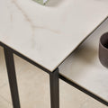Katrine Square Coffee Table Set in Ceramic White - image 5
