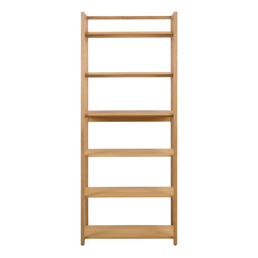 Ludza Rectangular Bookcase with 6 Shelves in Oak - image 2