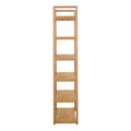 Ludza Rectangular Bookcase with 6 Shelves in Oak - image 3