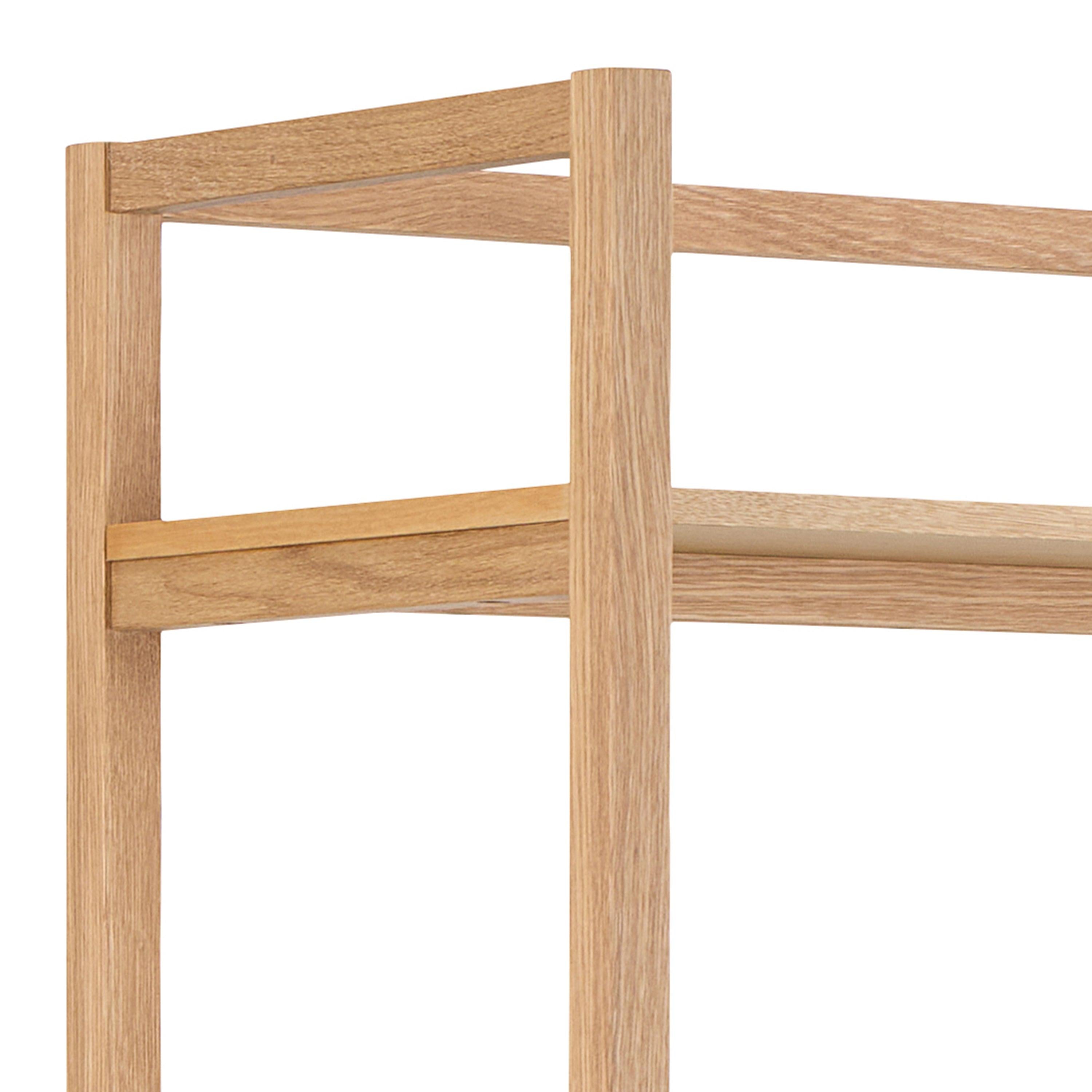 Ludza Rectangular Bookcase with 6 Shelves in Oak - image 6