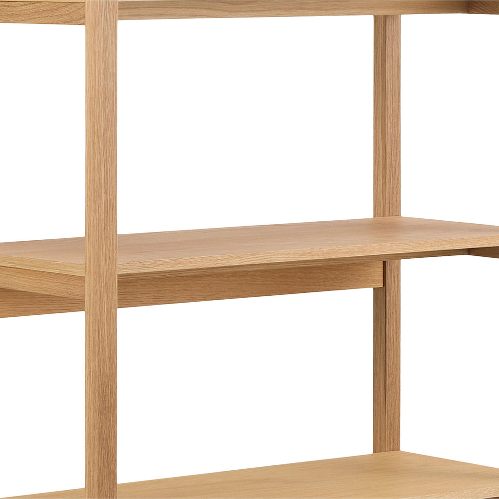 Ludza Rectangular Bookcase with 6 Shelves in Oak - image 7