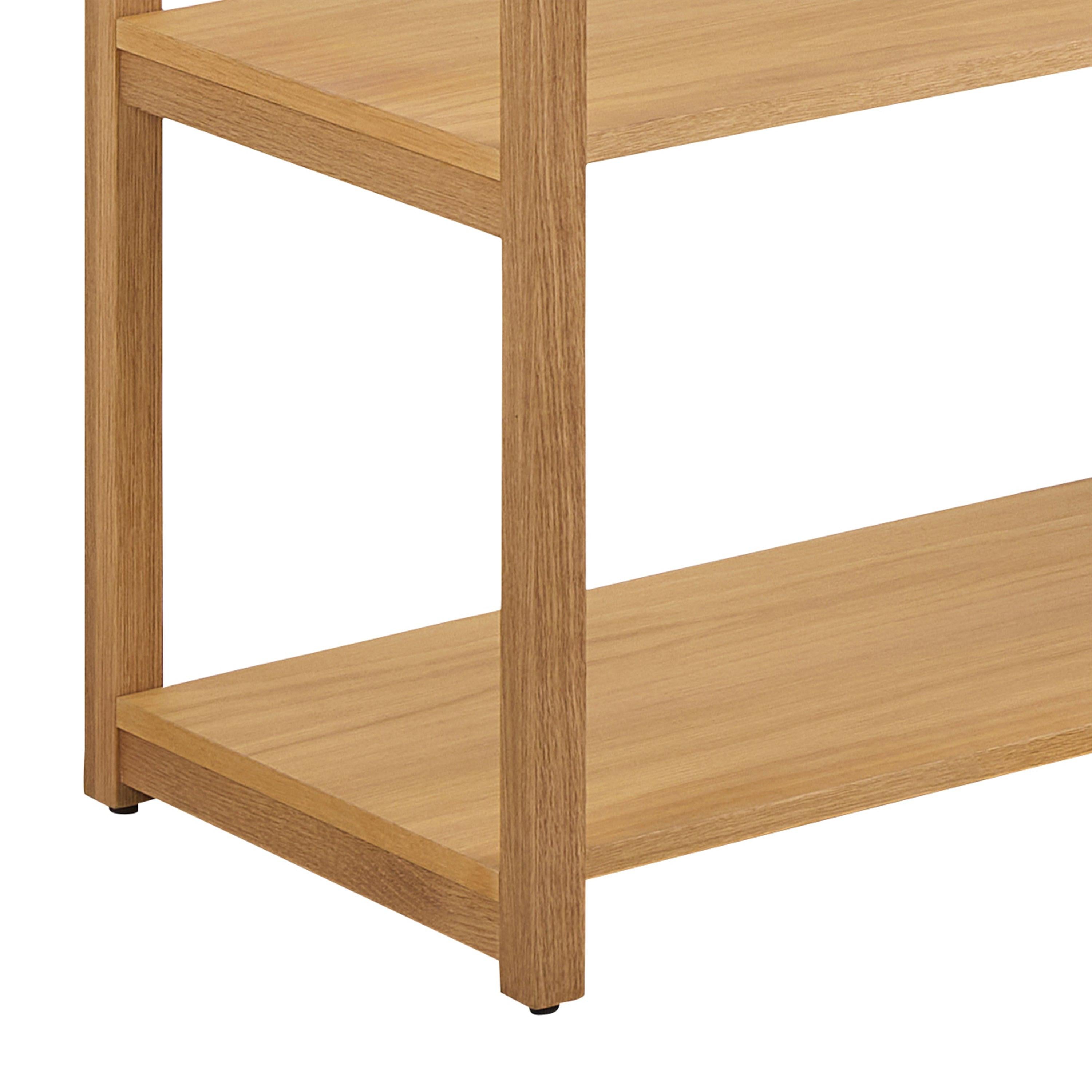 Ludza Rectangular Bookcase with 6 Shelves in Oak - image 8