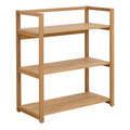 Ludza Rectangular Bookcase with 3 Shelves in Oak