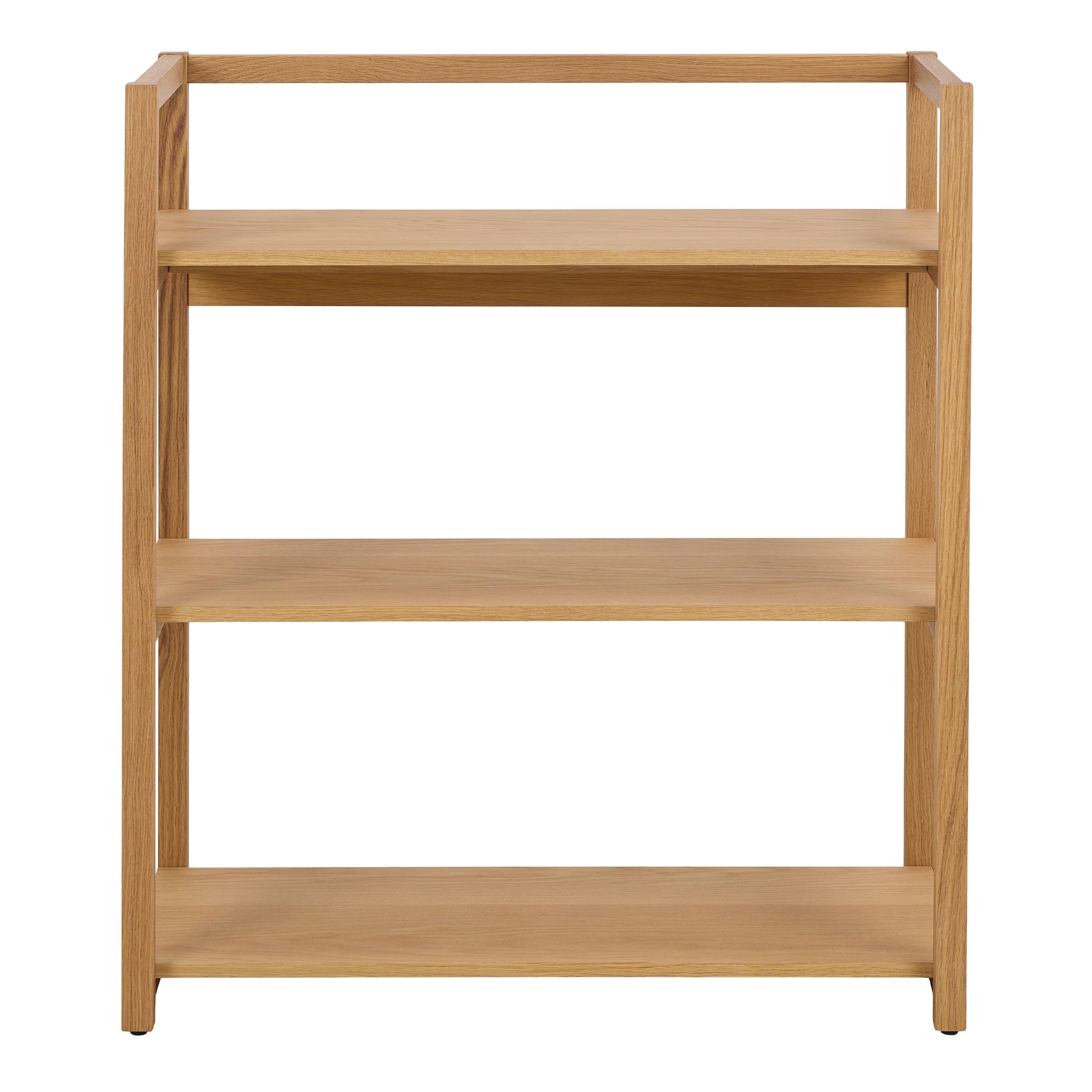 Ludza Rectangular Bookcase with 3 Shelves in Oak - image 2