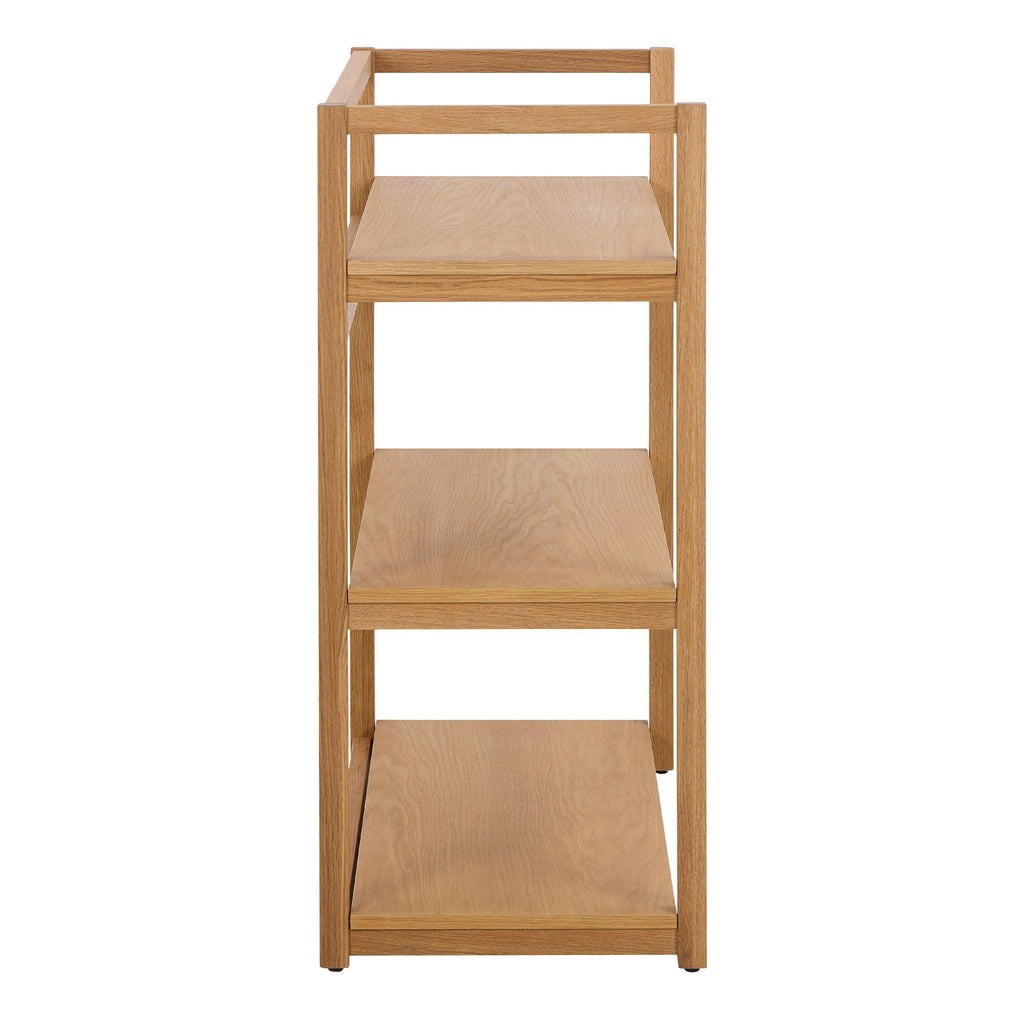 Ludza Rectangular Bookcase with 3 Shelves in Oak - image 3