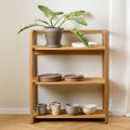 Ludza Rectangular Bookcase with 3 Shelves in Oak - image 4