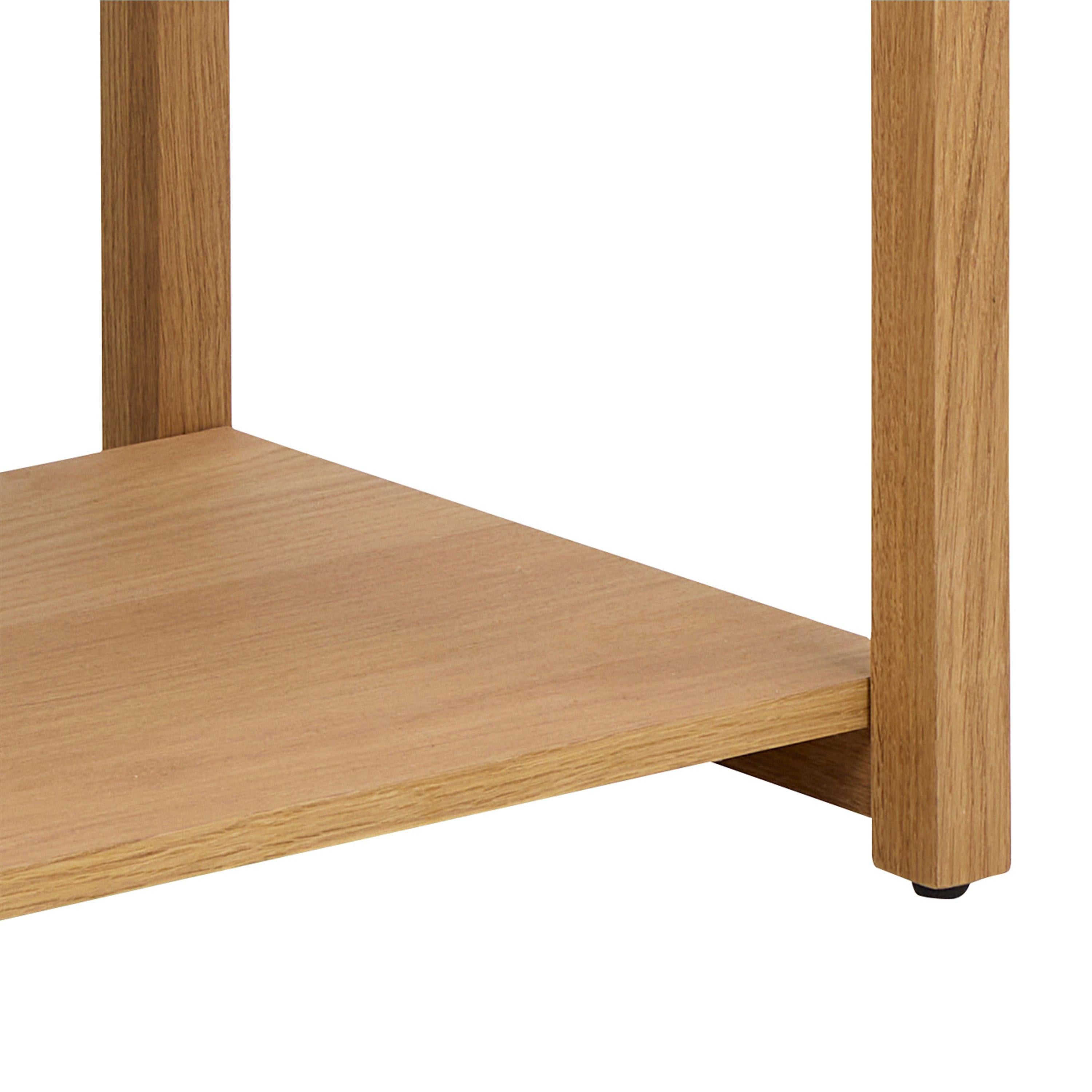 Ludza Rectangular Bookcase with 3 Shelves in Oak - image 8