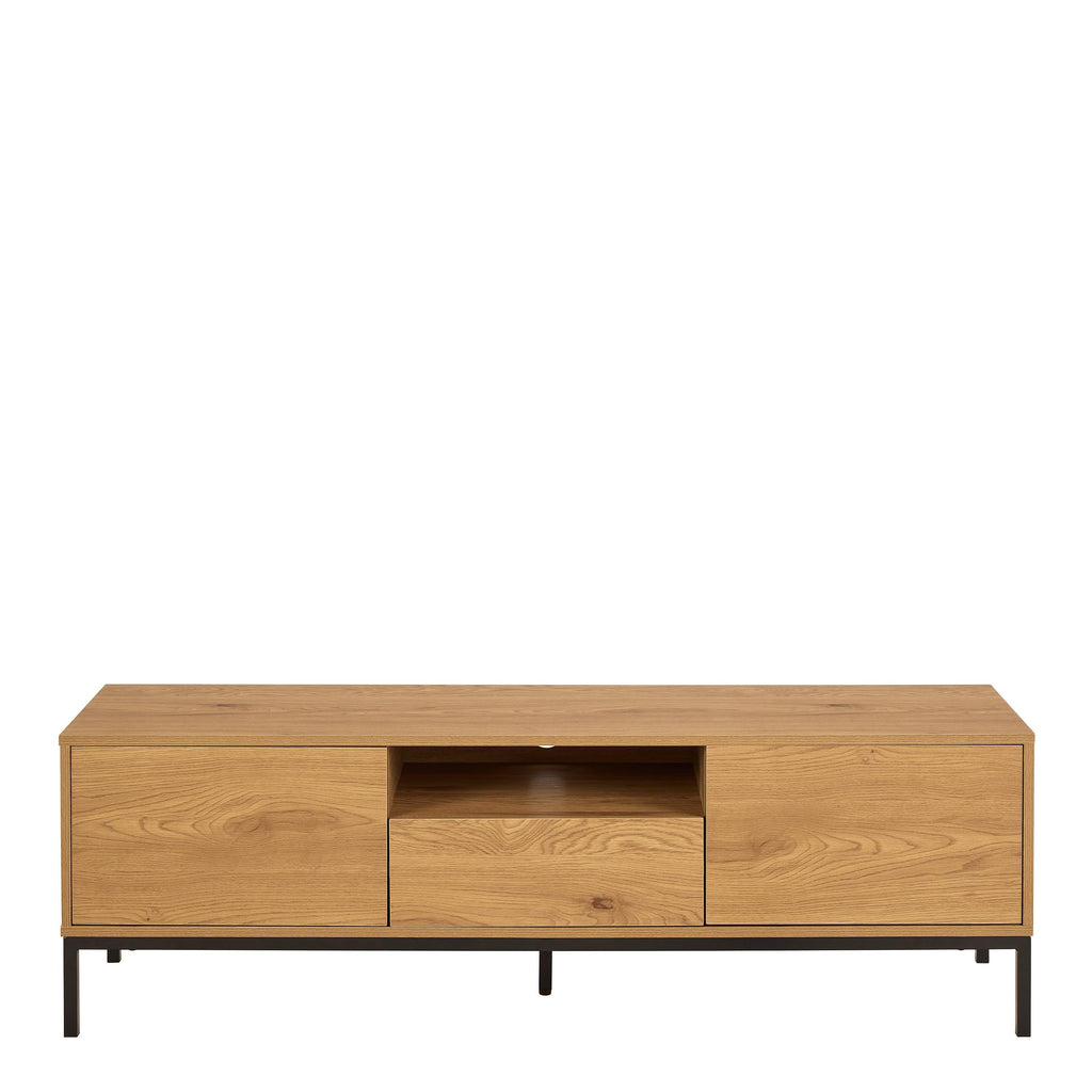 Seaford Tv Unit 2 Doors 1 Drawer in Matt Wild Oak - image 2