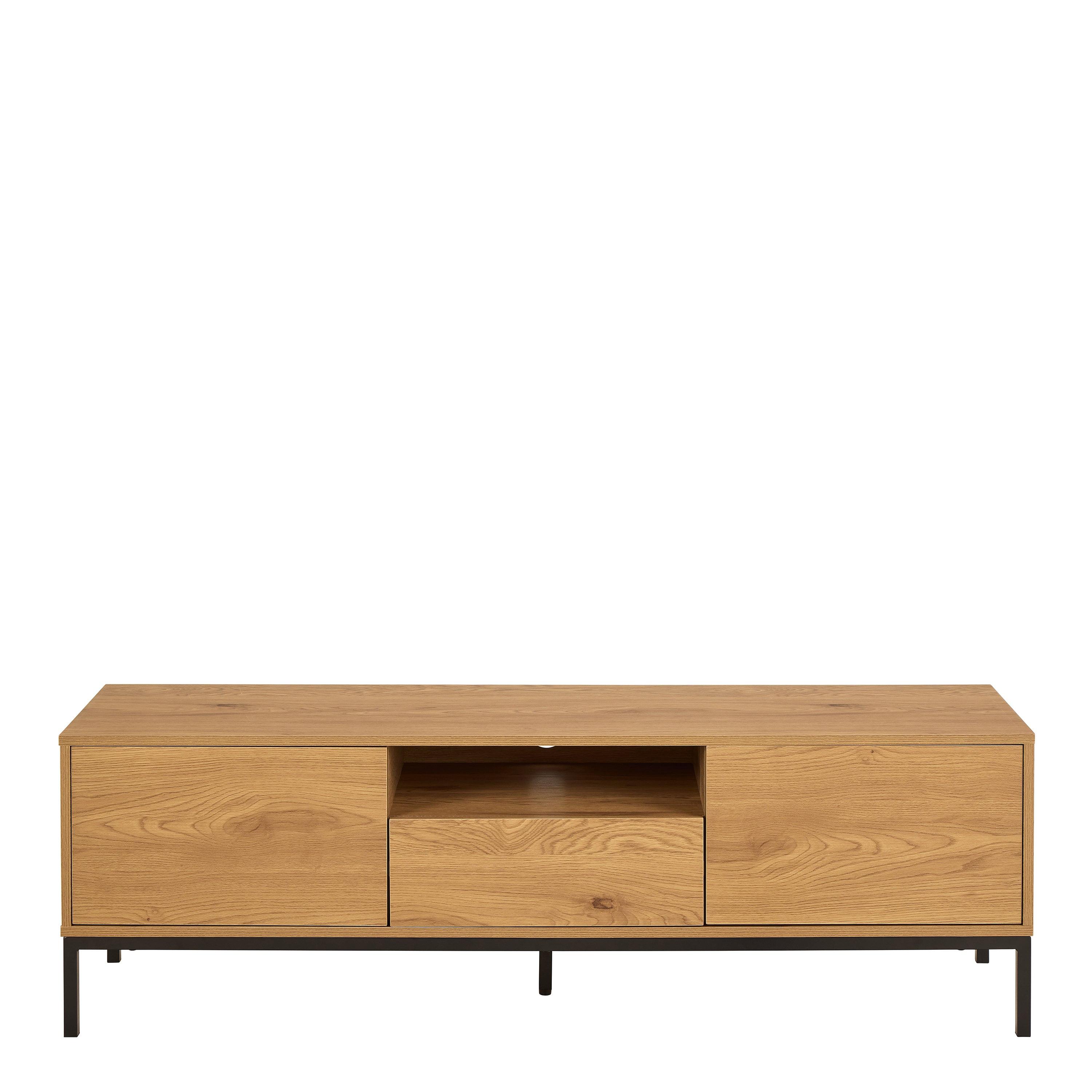 Seaford Tv Unit 2 Doors 1 Drawer in Matt Wild Oak - image 2