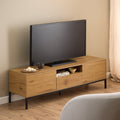 Seaford Tv Unit 2 Doors 1 Drawer in Matt Wild Oak - image 5