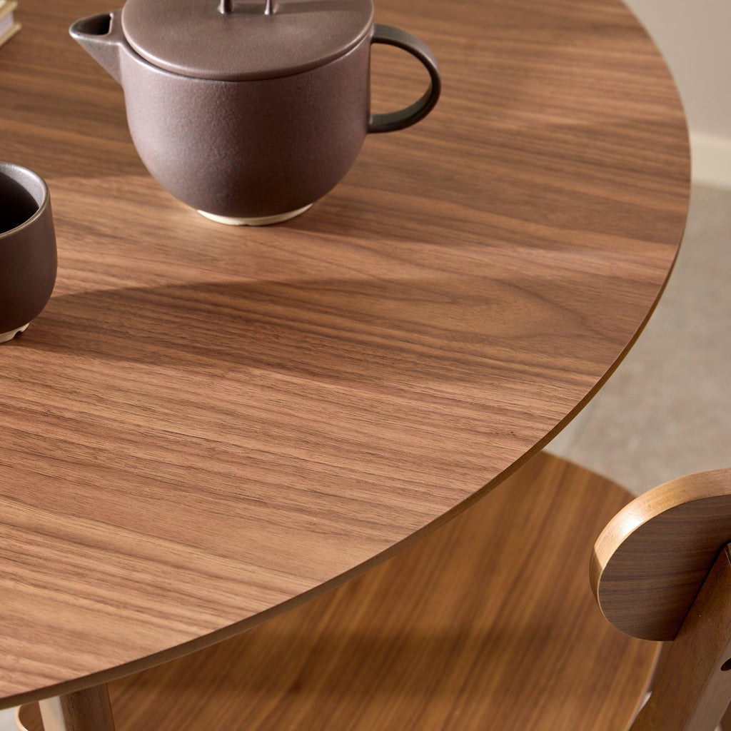 Roxby Round Dining Table in Walnut 105cm - image 4