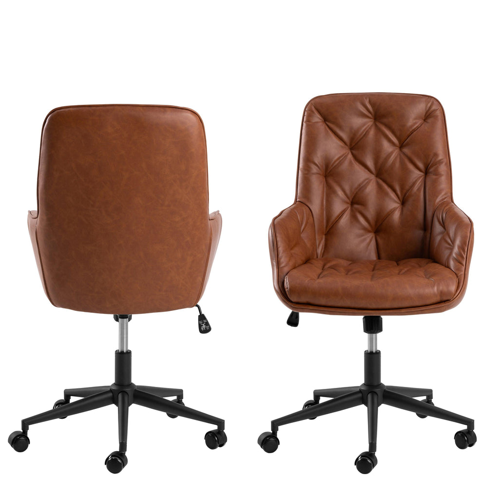Erik Gas Lift Desk Chair in Brandy PU - image 2