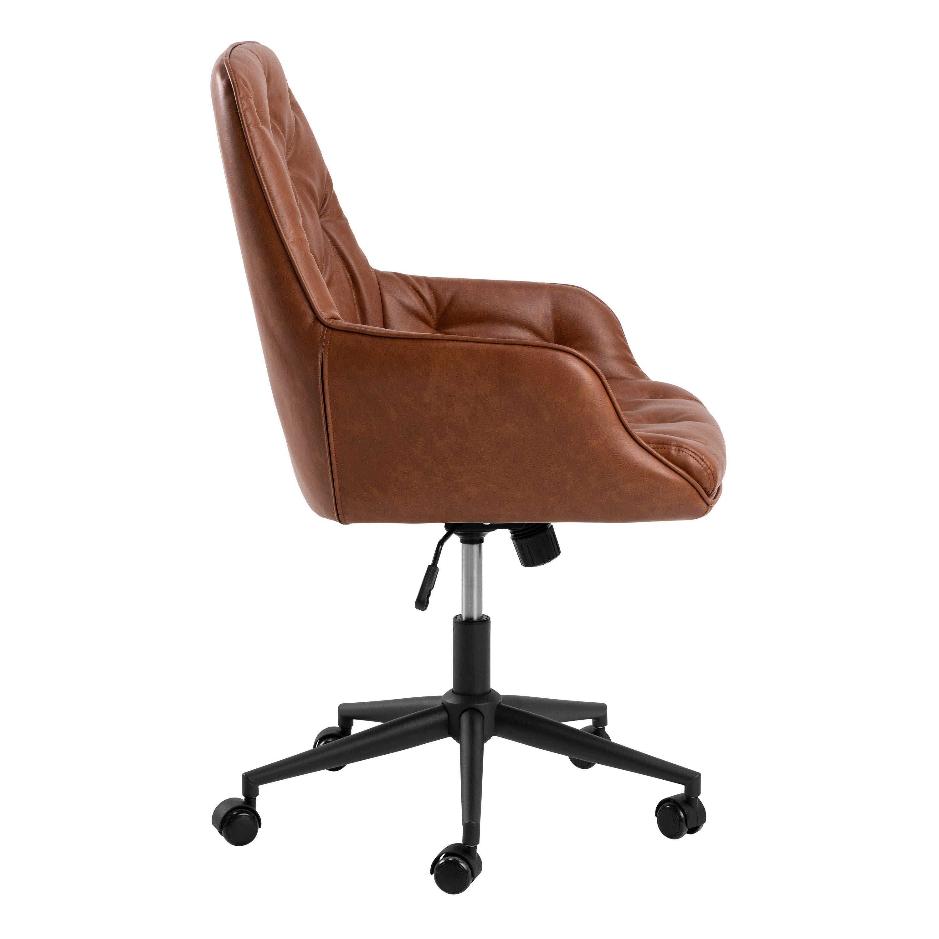 Erik Gas Lift Desk Chair in Brandy PU - image 3