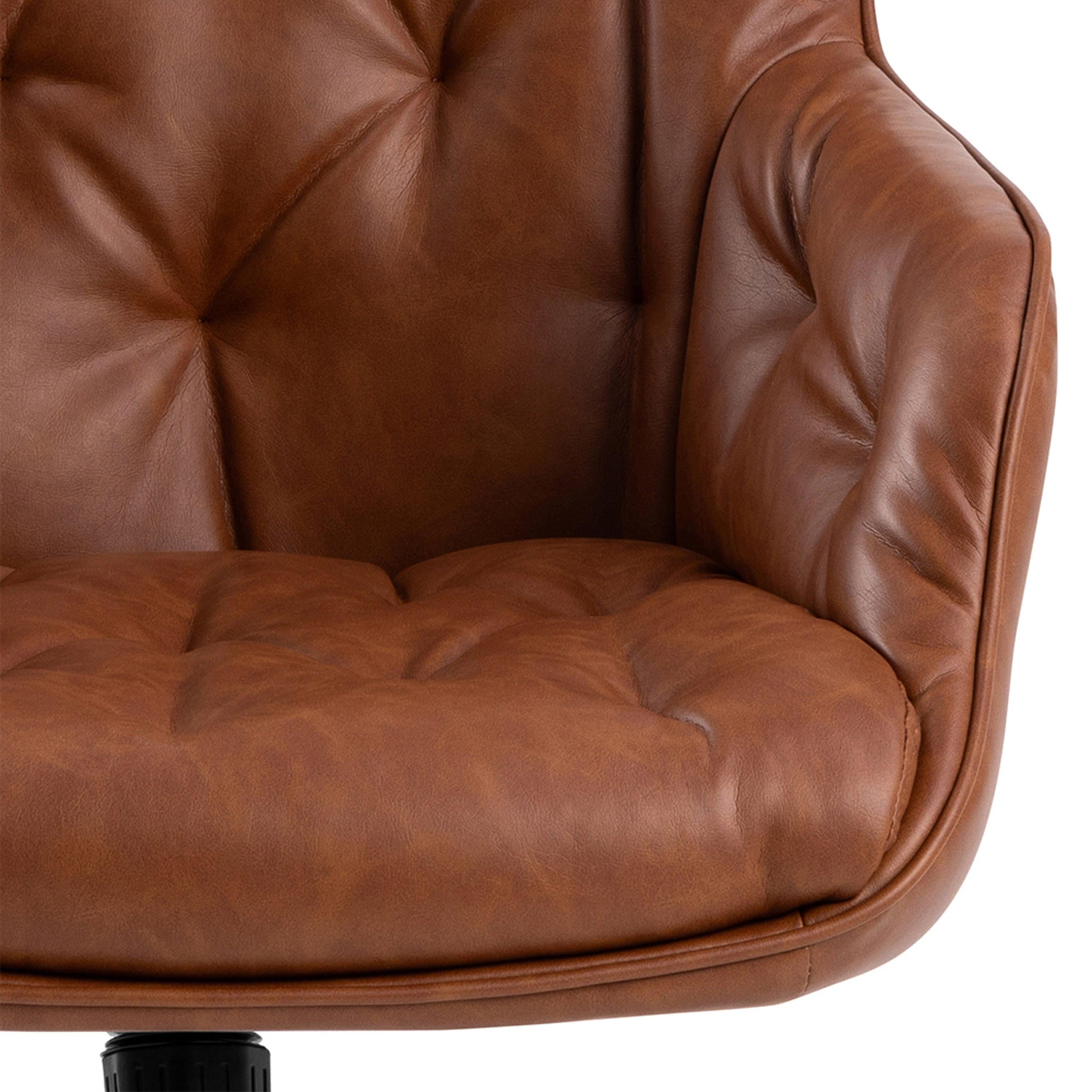 Erik Gas Lift Desk Chair in Brandy PU - image 7