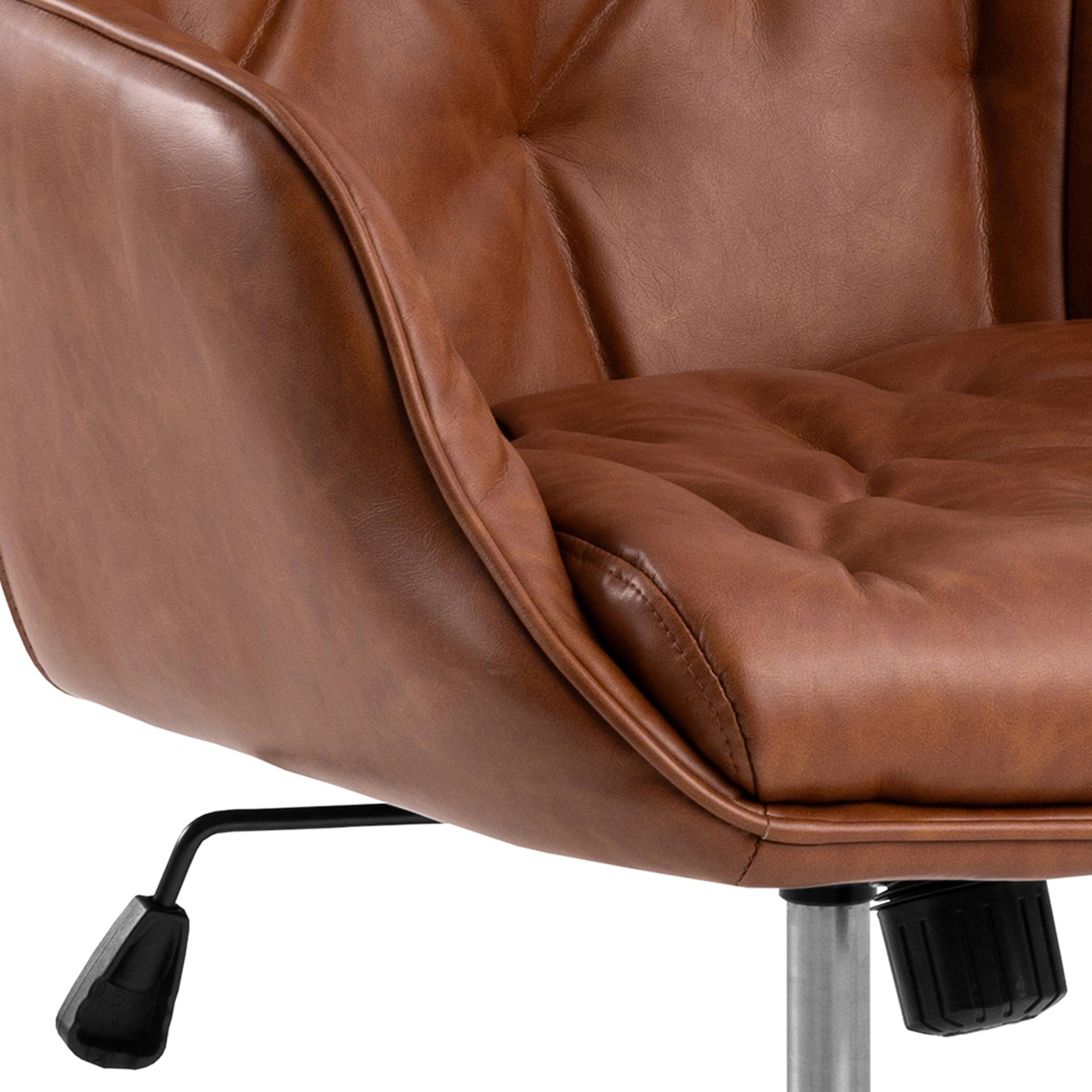 Erik Gas Lift Desk Chair in Brandy PU - image 9