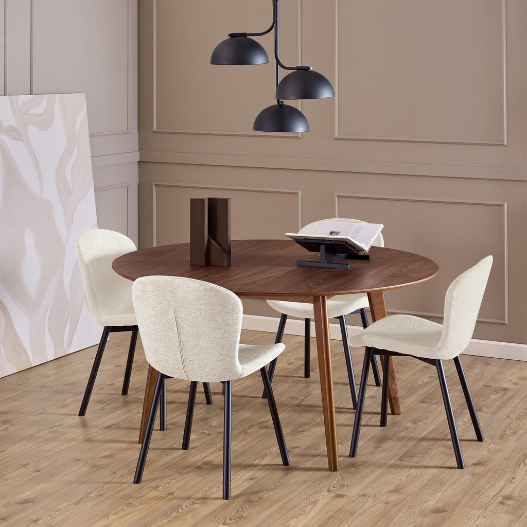 Roxby Round Dining Table in Walnut 140cm - image 3