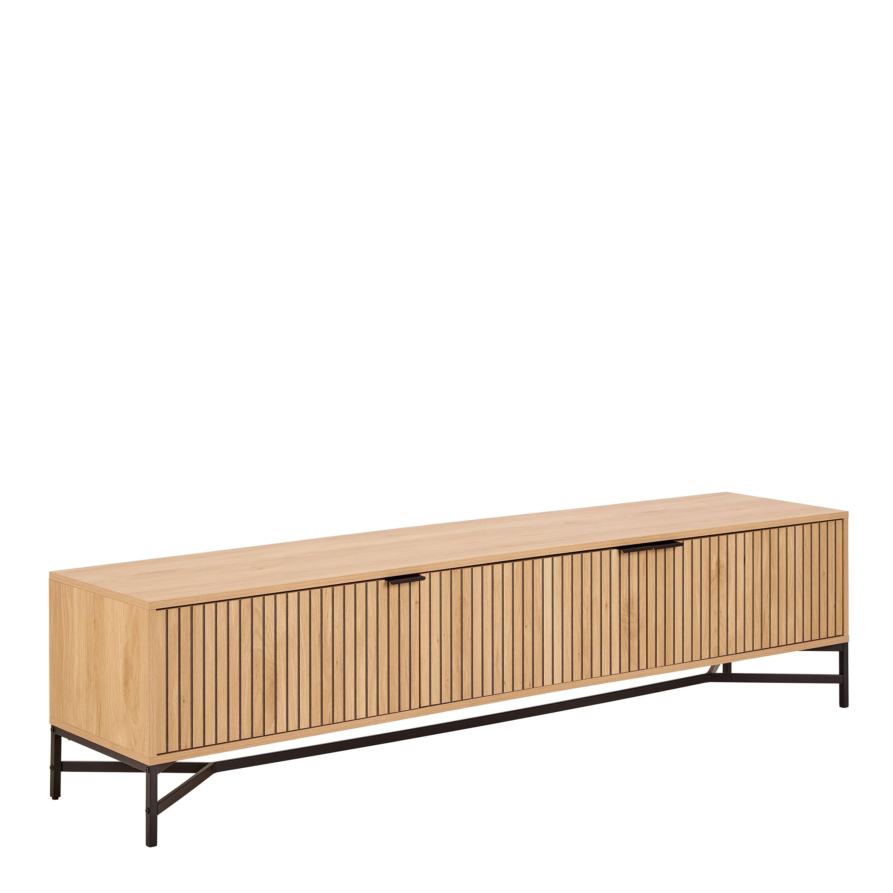 Jaipur TV Unit with 3 Doors 176cm Wide in Oak