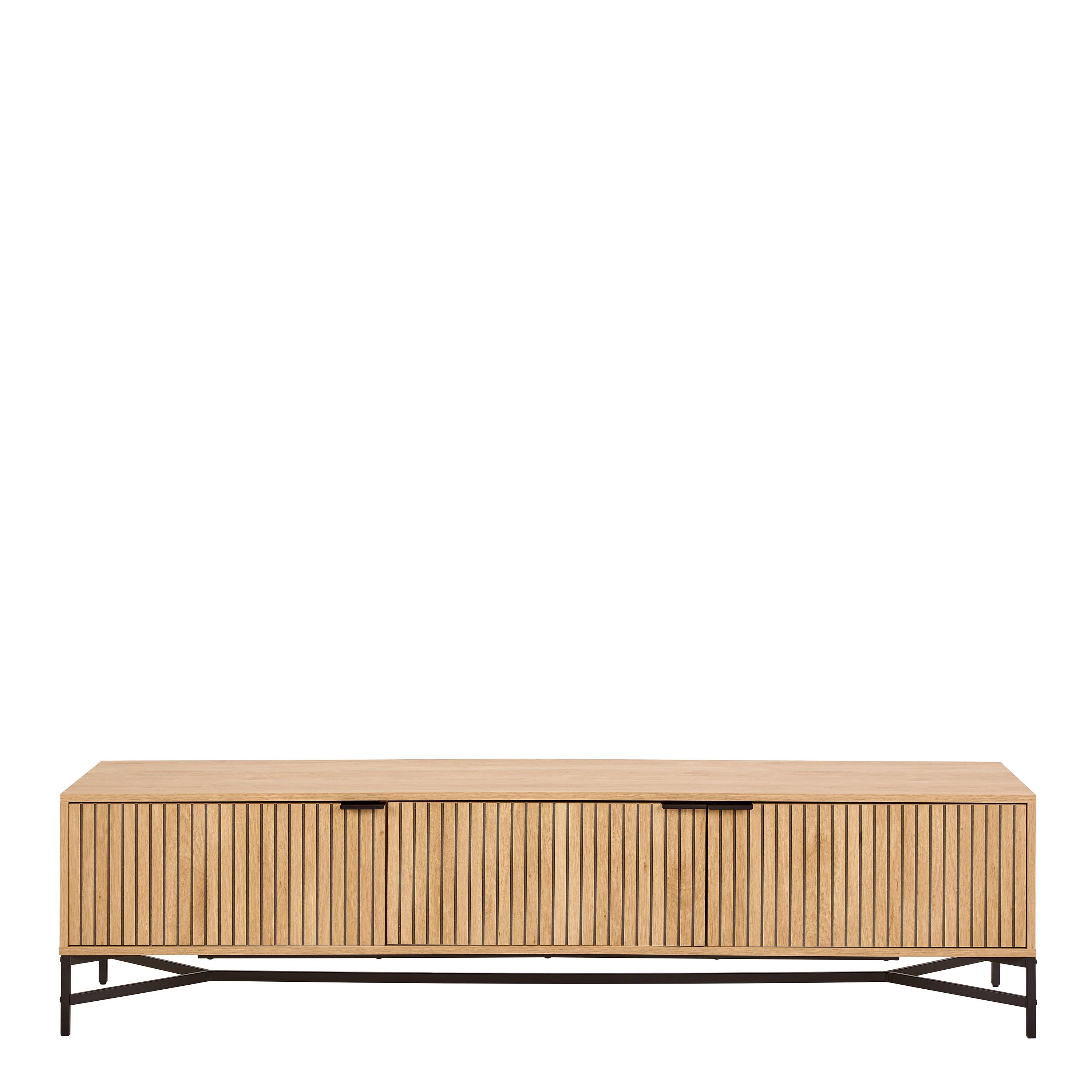 Jaipur TV Unit with 3 Doors 176cm Wide in Oak - image 2