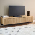 Jaipur TV Unit with 3 Doors 176cm Wide in Oak - image 5
