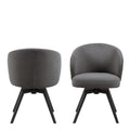 Darlene Dining Chair with Armrest and Swivel Function in Grey - image 2