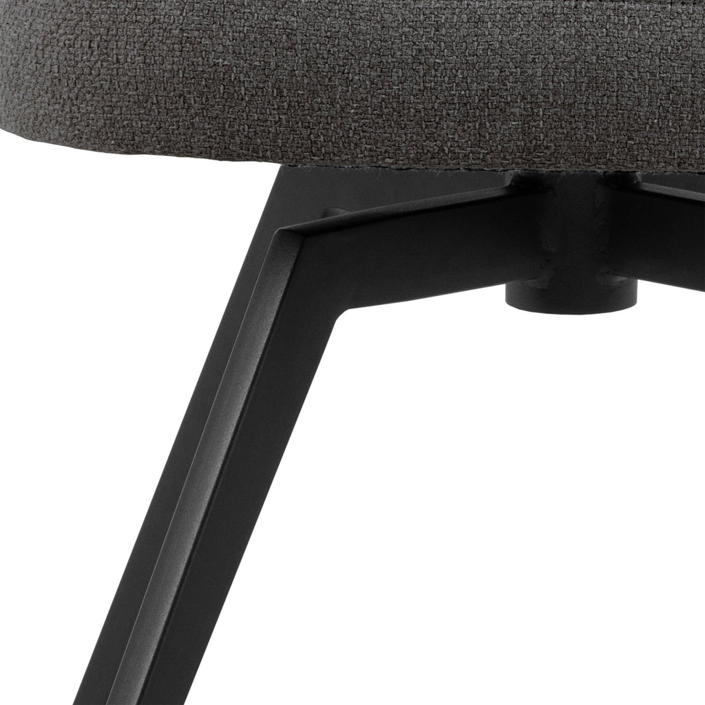 Darlene Dining Chair with Armrest and Swivel Function in Grey - image 8
