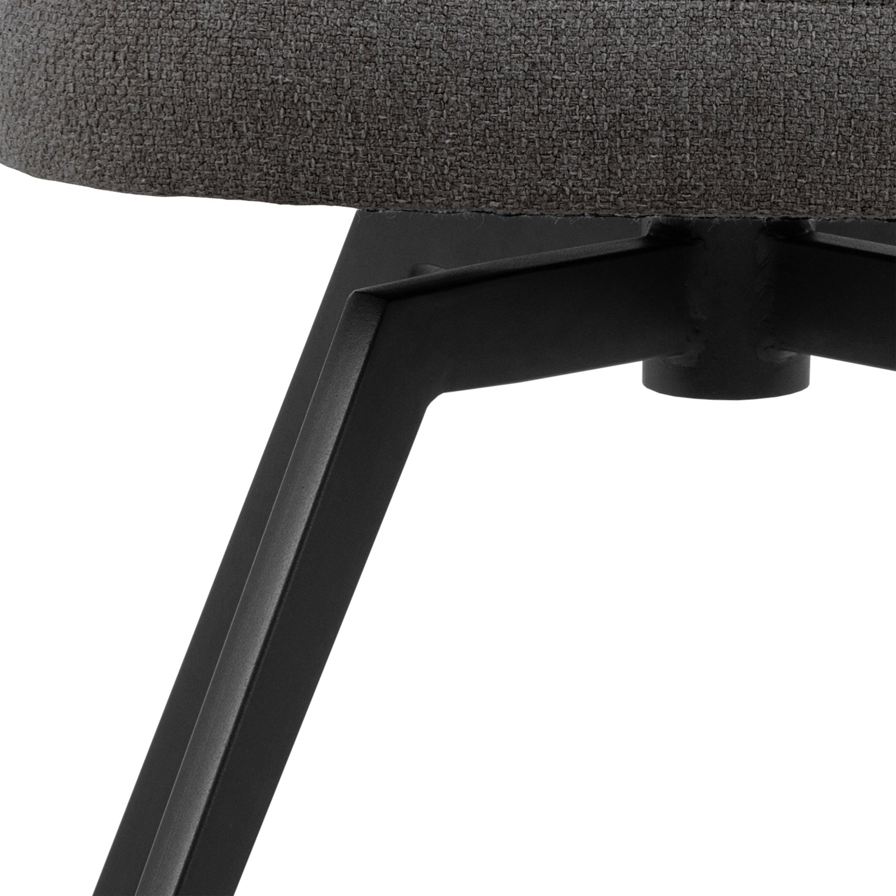 Darlene Dining Chair with Armrest and Swivel Function in Grey - image 8