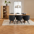 Darlene Dining Chair with Armrest and Swivel Function in Black - image 4