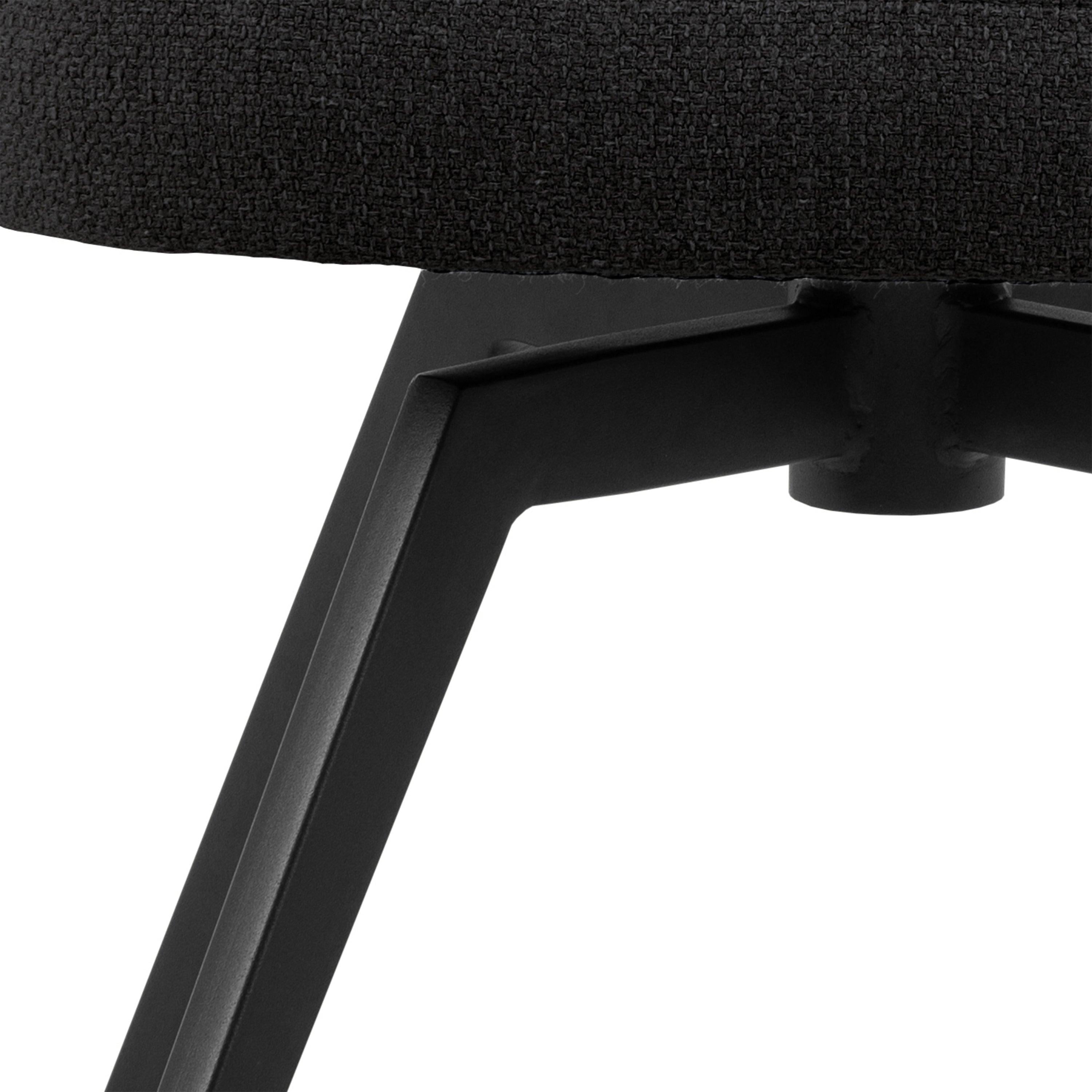 Darlene Dining Chair with Armrest and Swivel Function in Black - image 8