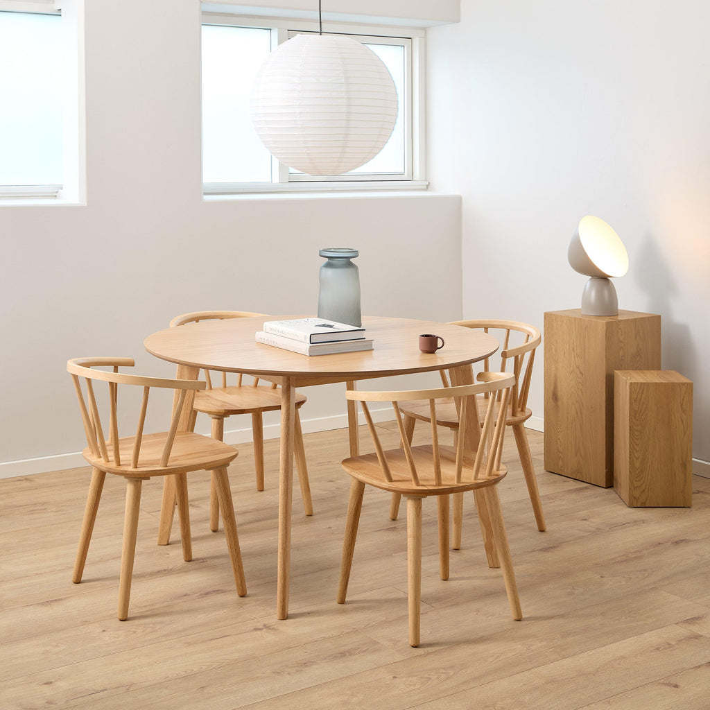 Roxby Round Dining Table in Matt Oak 120cm - image 3