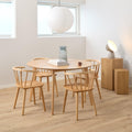 Roxby Round Dining Table in Matt Oak 120cm - image 3